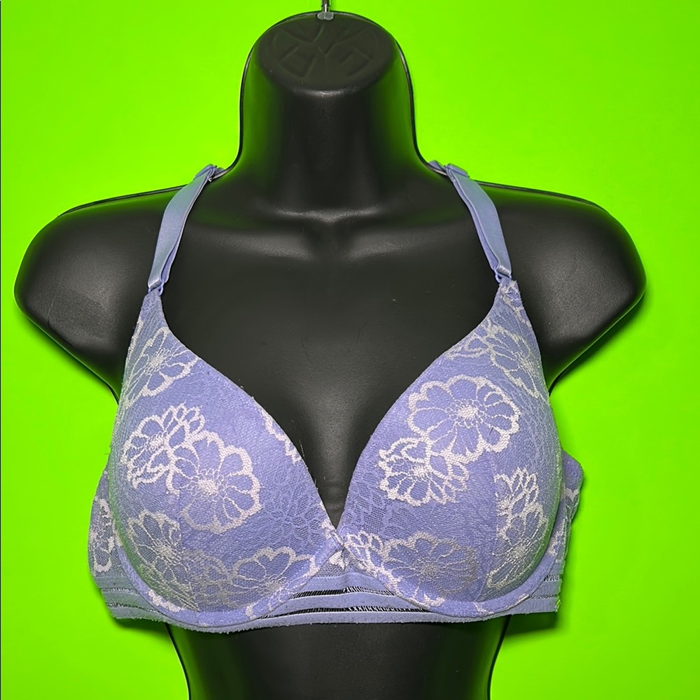 PINK Victoria's Secret Purple Lace Bra Full Coverage